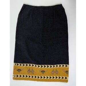 Vintage Roughrider by Circle‎ T Western Skirt Longhorn Flags Tapestry USA